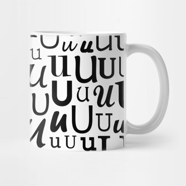 U - Typography (Black) by gillianembers